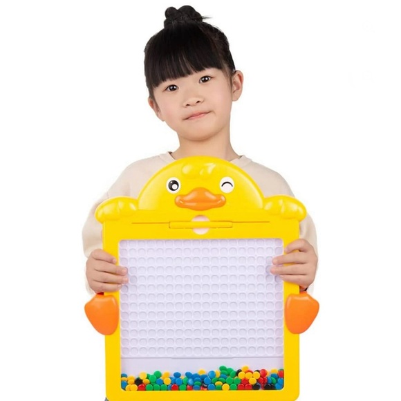 Duck🐥Doodle Board w Magnetic🧲Pen🖊️& Colourful🌈Beads🧿for Kids👦🏻👧🏻 - Picture 4 of 10